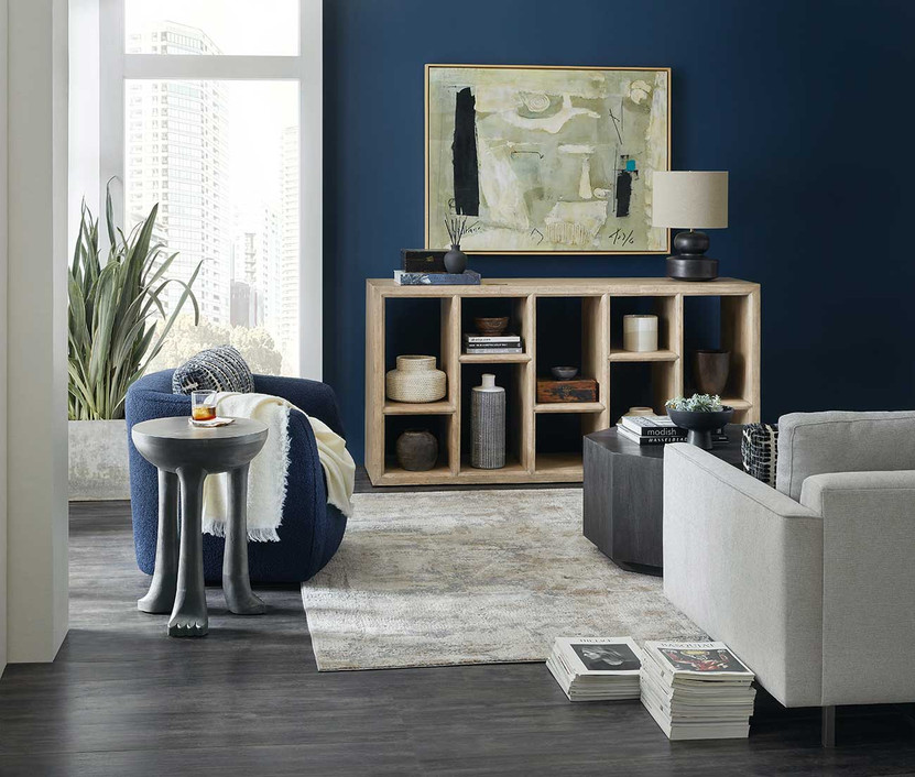 Hooker Furniture Commerce and Market Console in Light Wood Finish