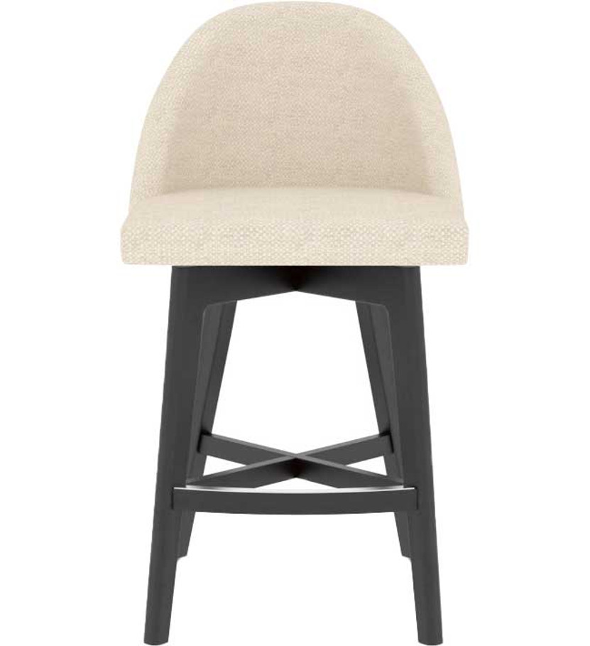Canadel Downtown Swivel Dining Stool 8140 in Ebony Washed 6K Sunbrella