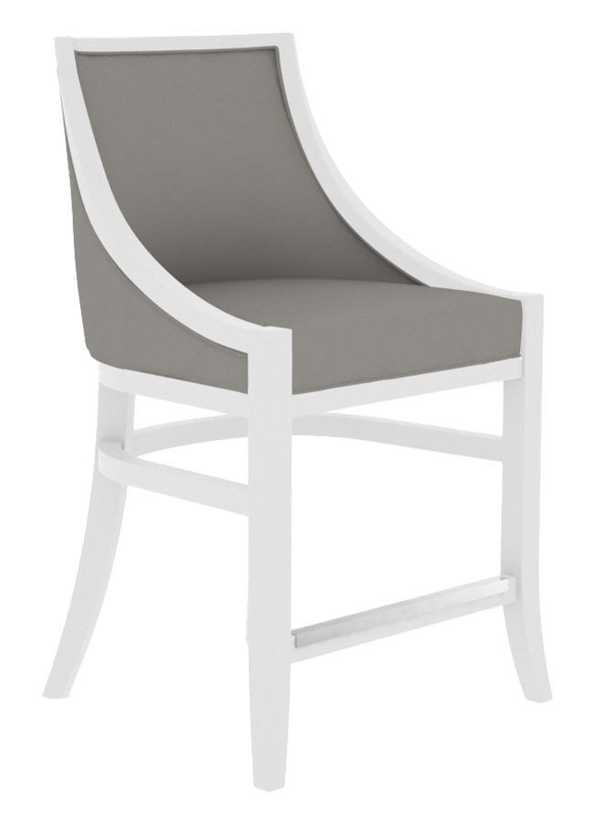 Canadel Core Dining Stool 819 in Dove White XW Faux Leather