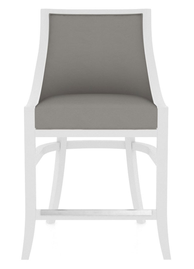Canadel Core Dining Stool 819 in Dove White XW Faux Leather