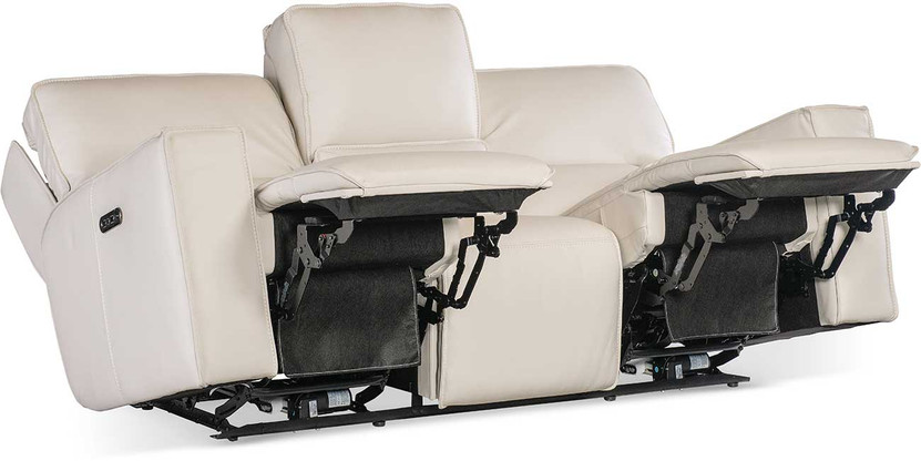 Hooker Furniture Miles Power Reclining Sofa with Zero Gravity and Power Headrest in Oslo Pebble