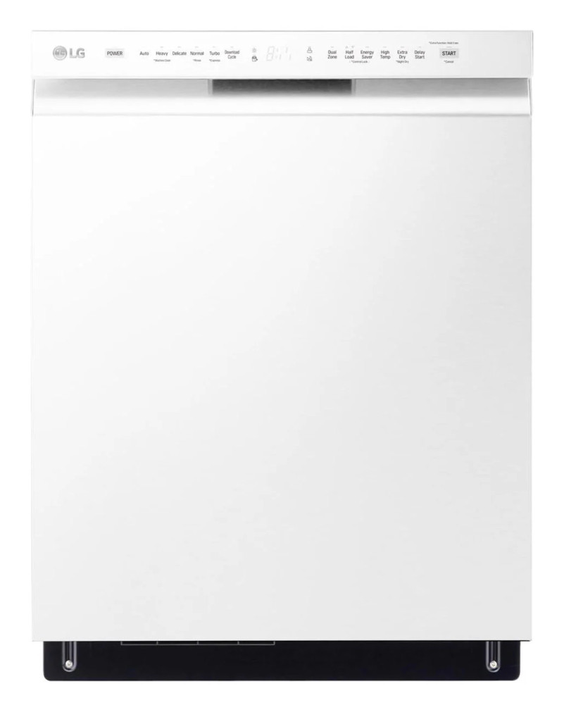 LG 24 White Front Control Dishwasher With Quadwash And 3rd Rack