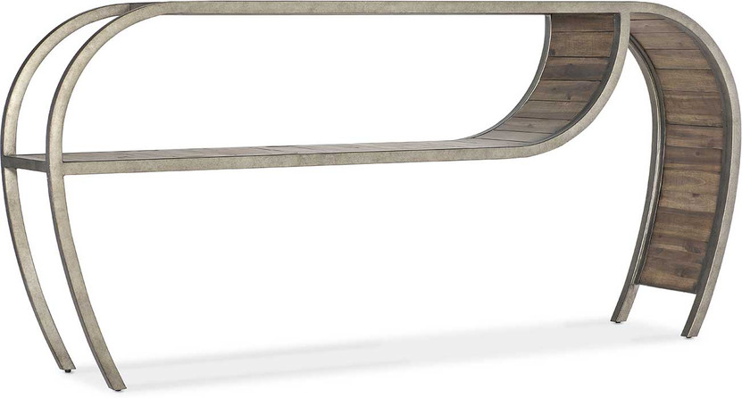 Hooker Furniture Commerce and Market Console Table with Open End in Natural Medium Wood