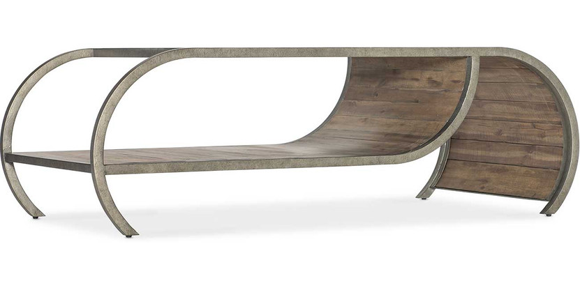Hooker Furniture Commerce and Market Open Ended Cocktail Table in Natural Medium Wood
