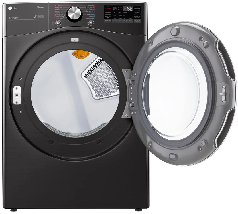 LG 7.4 Cu. Ft. Black Steel Smart Wi-Fi Enabled Front Load Electric Dryer With TurboSteam And Built-In Intelligence (1)