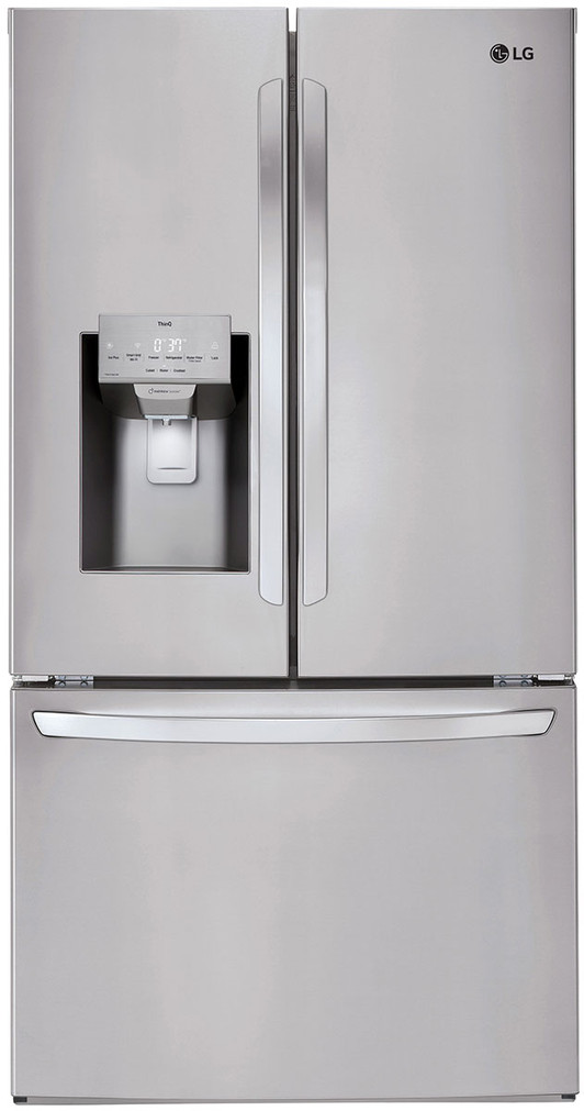 LG 28 Cu. Ft. 3-Door French Door Refrigerator 36-Inch Wide ADA in PrintProof Stainless Steel