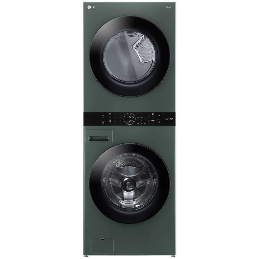 LG 27 Nature Green WashTower With Center Control Single Unit Front Load 4.5 Cu. Ft. Washer And 7.4 Cu. Ft. Gas Dryer Combo