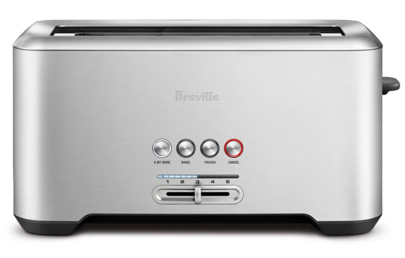Breville Bit More Stainless Steel Long Slot 4-Slice Toaster