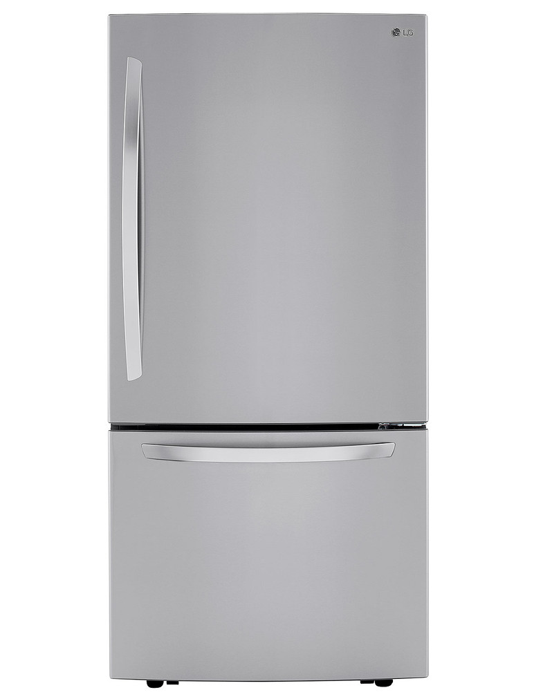 LG 25.5 Cu. Ft. Bottom Freezer Refrigerator 33-Inch Wide in PrintProof Stainless Steel