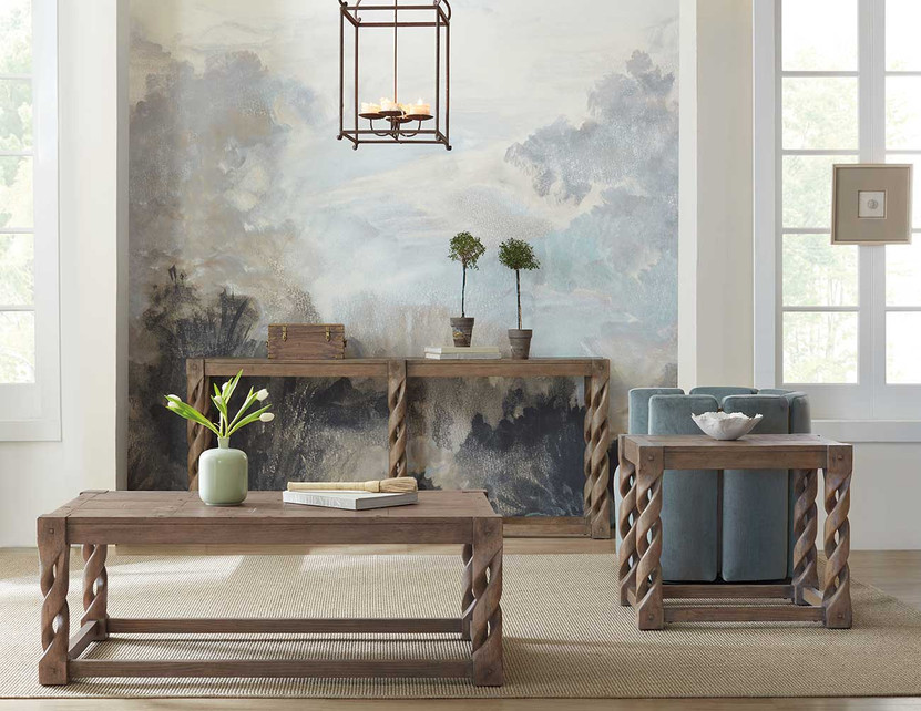 Hooker Furniture Commerce and Market Jack Obein Cocktail Table in Medium Wood