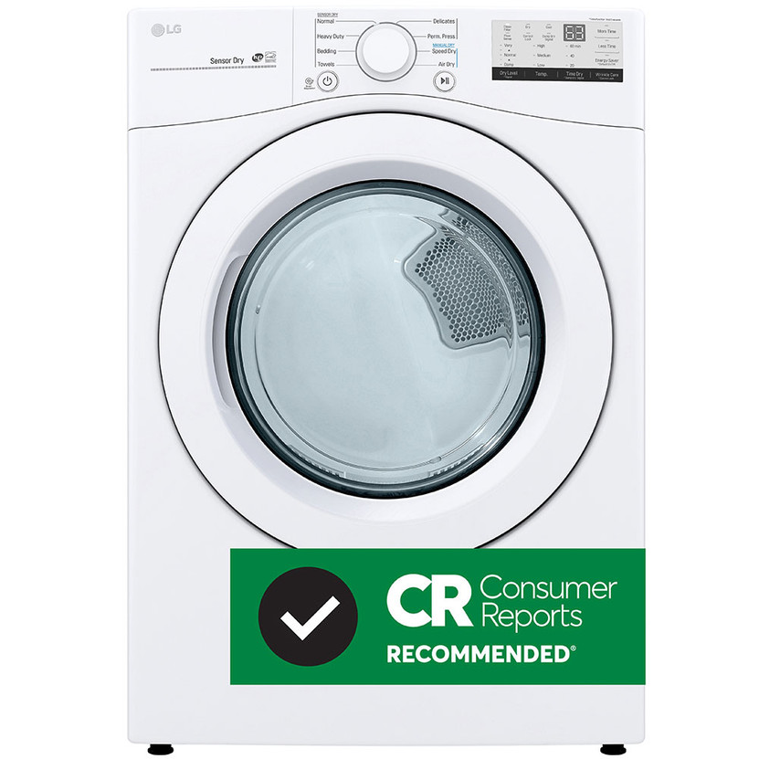 LG 7.4 Cu. Ft. White Gas Dryer