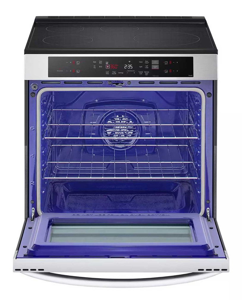 LG Slide-In Induction Range Smart 6.3 Cu. Ft. w Convection  Air Fry in PrintProof Stainless Steel