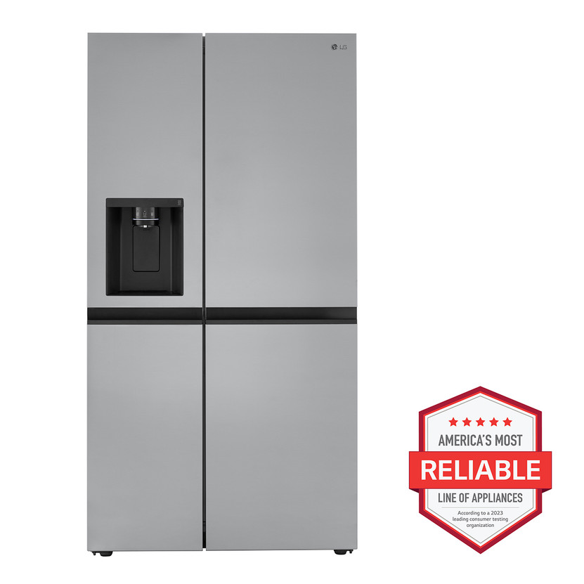 LG 23 Cu. Ft. Side-By-Side Refrigerator 36-Inch Wide in PrintProof Stainless Steel