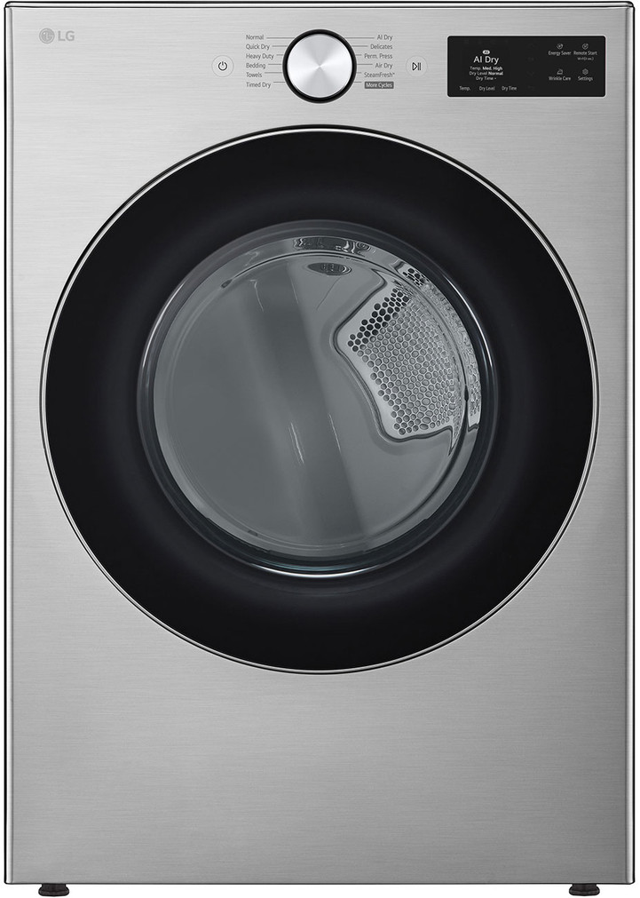 LG 7.4 Cu. Ft. Smart Front Load Gas Dryer with TurboSteam  Built-In Intelligence in Graphite Steel