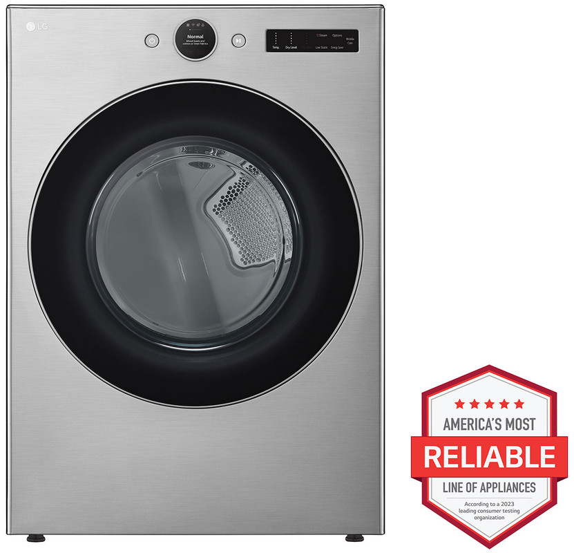 LG 7.4 Cu. Ft. Graphite Steel Smart Front Load Electric Dryer With AI Sensor Dry  TurboSteam