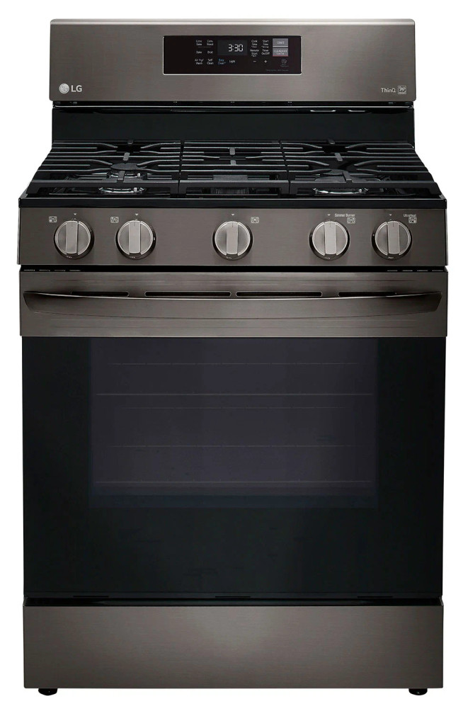 LG 5.8 Cu. Ft. PrintProof Black Stainless Steel Smart Wi-Fi Enabled Fan Convection Gas Range With Air Fry  EasyClean