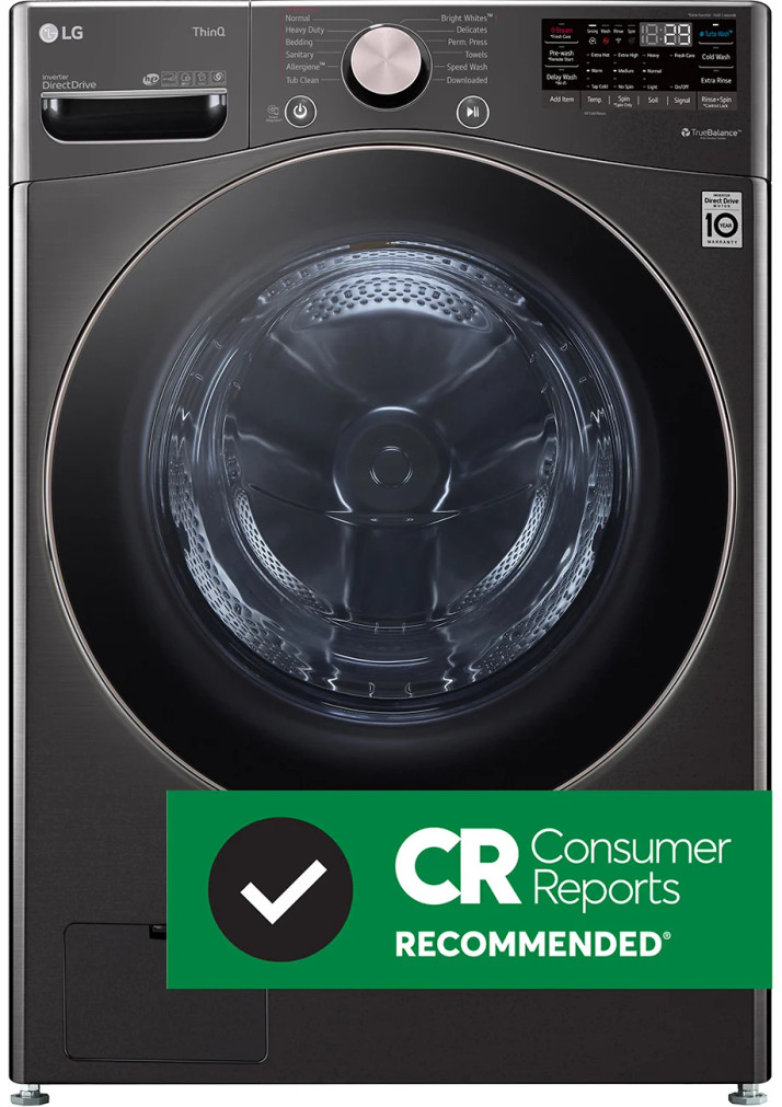 LG 4.5 Cu. Ft. Black Steel Smart Wi-Fi Enabled Front Load Washer With TurboWash 360 And Built-In Intelligence