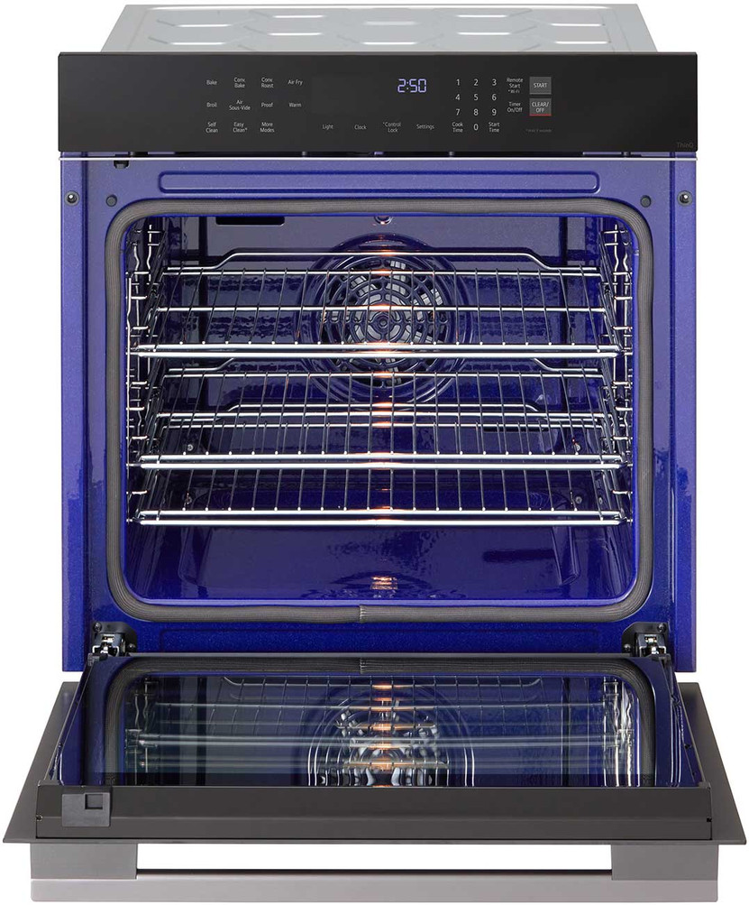 LG Smart Compact Wall Oven with True Convection and Air Fry 3.0 Cu. Ft. in Black