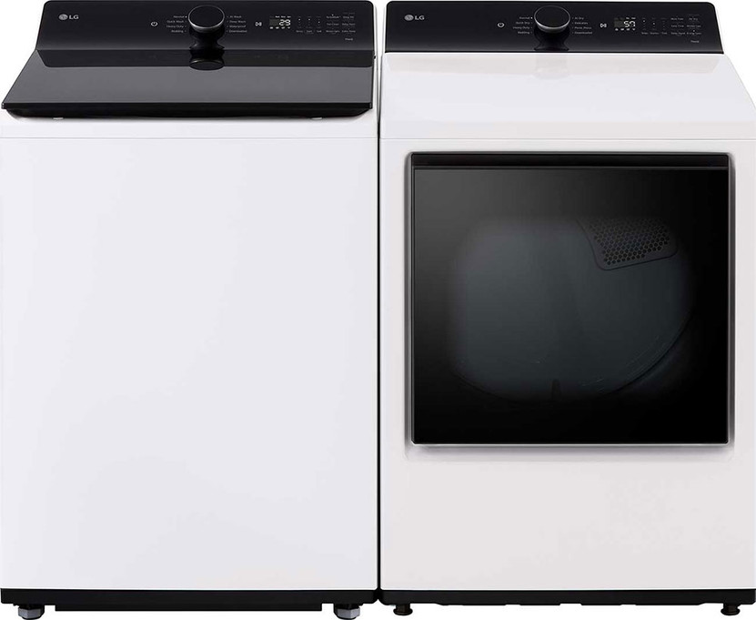 LG White Top Load Washer  Gas Dryer Package