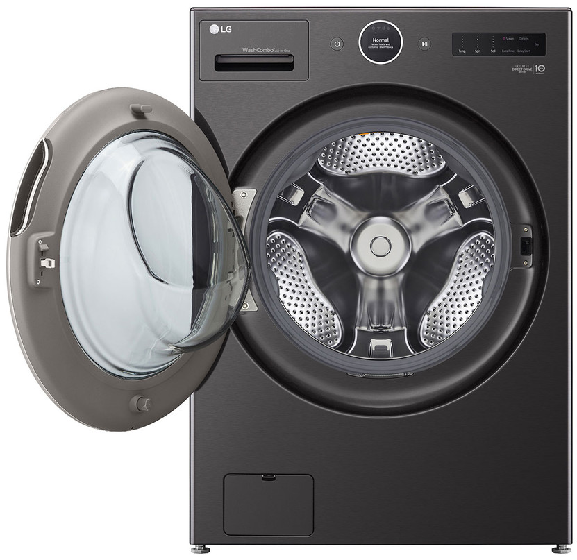 LG All-In-One Ventless WasherDryer Combo 5 Cu. Ft. in Black Steel