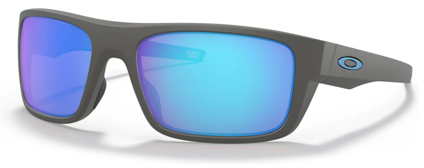 Oakley Drop Point Prizm Sapphire Polarized, Matte Dark Grey Sunglasses, 61mm