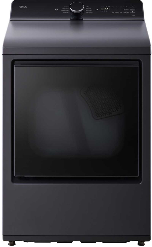 LG Electric Dryer With EasyLoad Door and AI Sensing 7.3 Cu. Ft. in Matte Black