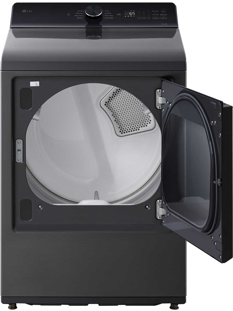 LG Ultra Large Capacity Electric Dryer with AI Sensing 7.3 Cu. Ft. in Black