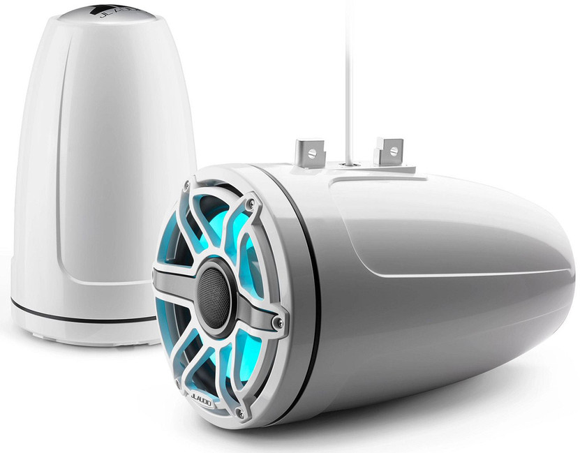 JL Audio M6 Series 8.8 White Enclosed Tower Coaxial System Pair