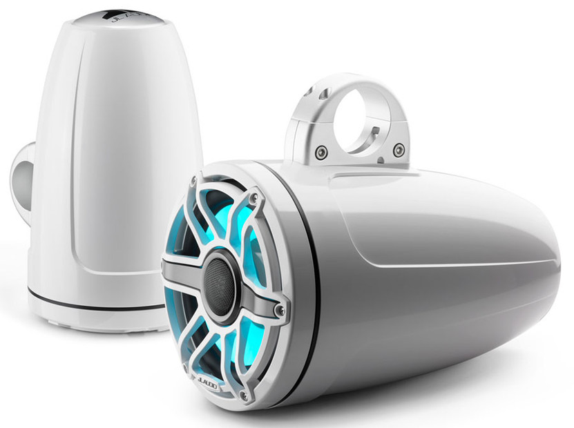 JL Audio M6 Series 8.8 White Enclosed Tower Coaxial System Pair