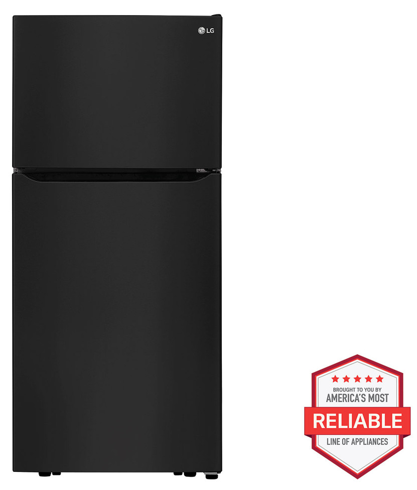 LG 20 Cu. Ft. Top Freezer Refrigerator 30-Inch Wide in Smooth Black