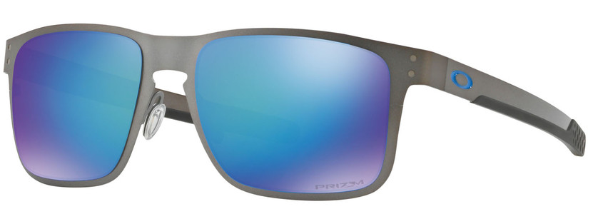 Oakley Holbrook Metal Prizm Sapphire Polarized Sunglasses, Matte Gunmetal Frames, 55mm