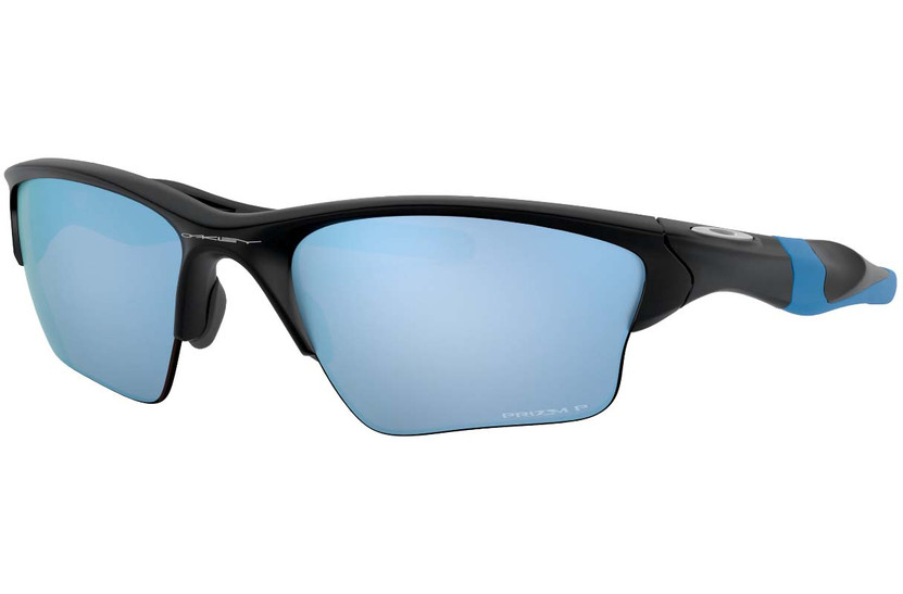 Oakley Half Jacket 2.0 XL Prizm Deep Water Polarized Sunglasses w Black Frames, 62mm