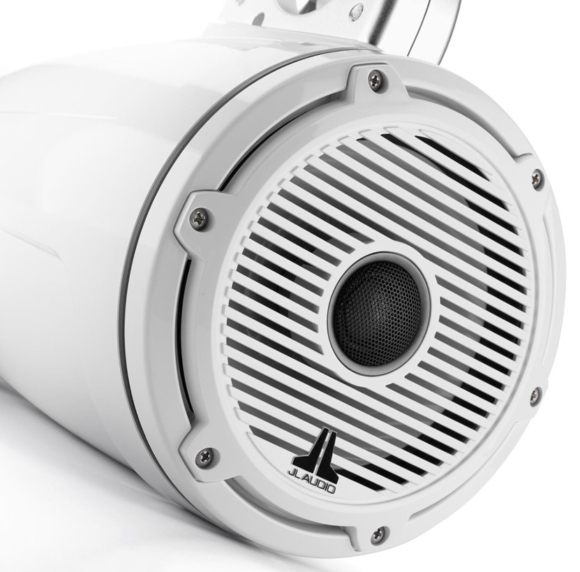 JL Audio M6 Series 7.7 Gloss White Enclosed Tower Coaxial System Pair (2)