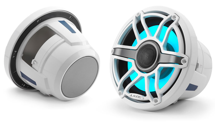 JL Audio M6 Series 8.8 Gloss White Marine Coaxial Speakers Pair