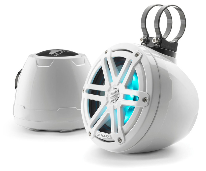 JL Audio M3 6.5 Marine Enclosed Coaxial Speaker System With RGB LED Lighting Pair (1)