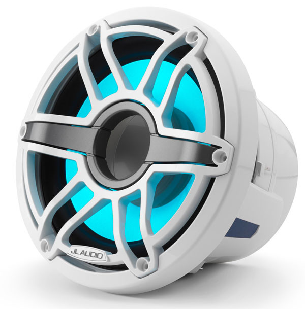 JL Audio M6 Series 8 Gloss White Marine Subwoofer Driver (2)
