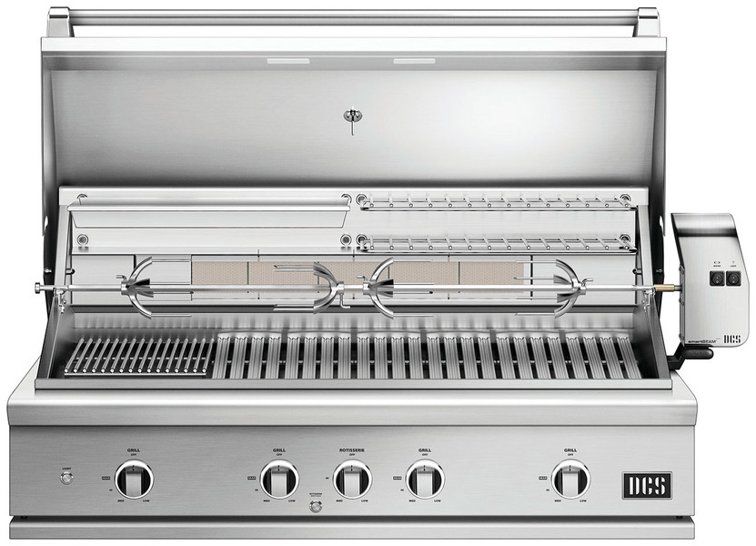 DCS Series 9 48 Stainless Steel Built-In Natural Gas Grill With Rotisserie And Charcoal