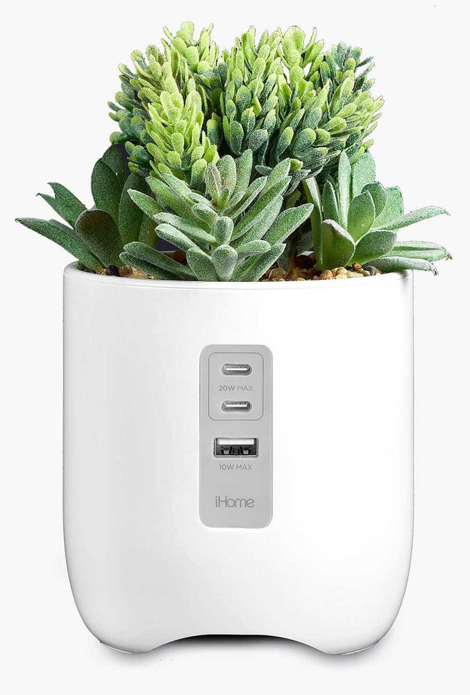 iHome Faux Succulent Charging Station