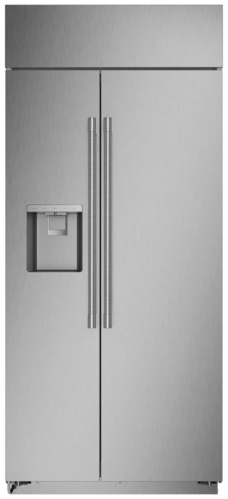 Monogram 20.23 Cu. Ft. Built-In Side-By-Side Refrigerator With Dispenser 36-Inch Wide in Stainless Steel