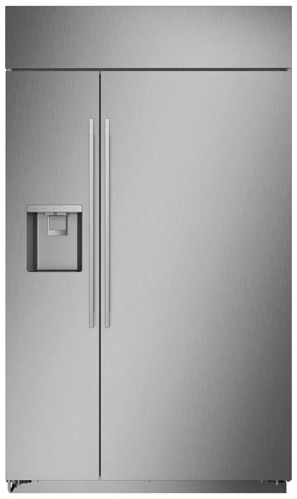 Monogram 28.62 Cu. Ft. Built-In Side-By-Side Refrigerator With Dispenser 48-Inch Wide in Stainless Steel