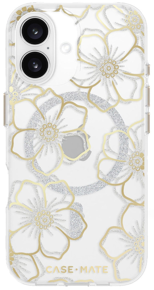 Case-Mate Cell Phone Case MagSafe for iPhone 16 in Floral Gems