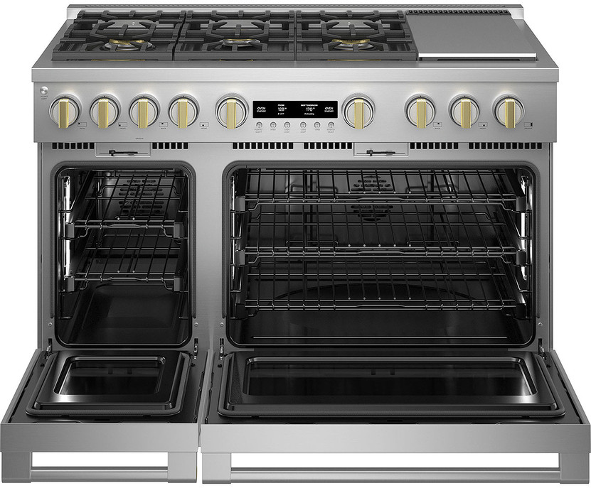 Monogram ADA 48 In. Stainless Steel Dual-Fuel Professional Range With 6 Burners And Griddle Natural Gas
