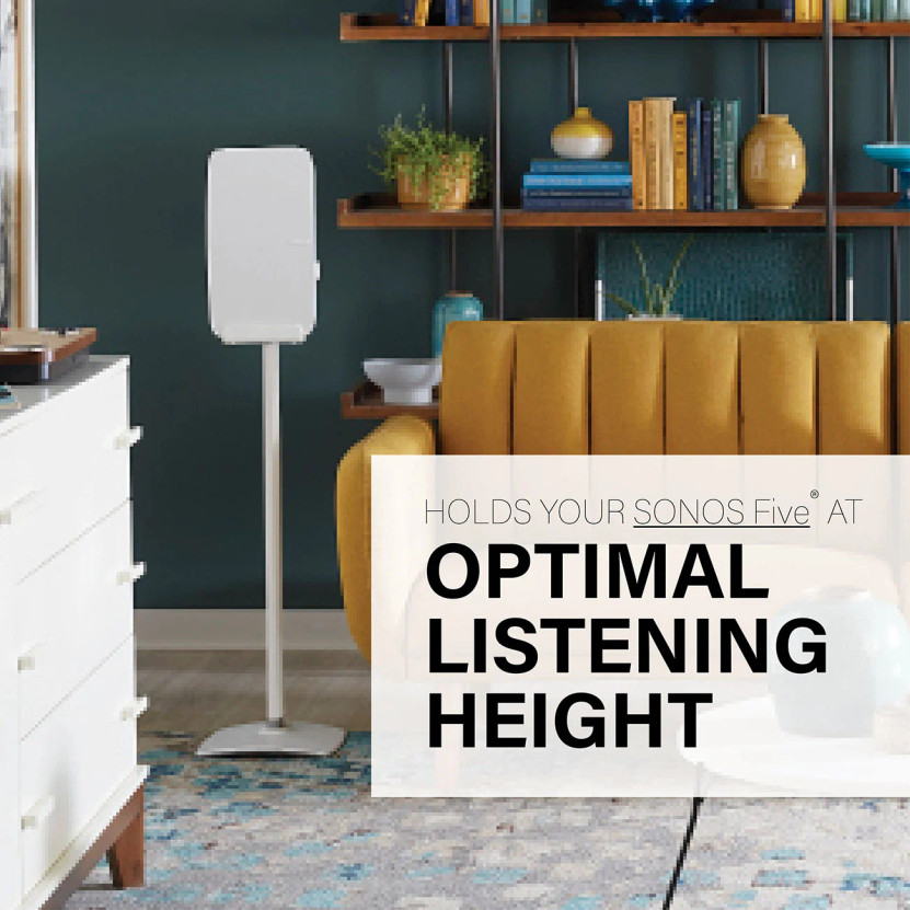 SONOS White Wireless Speaker Stands Designed For Sonos Five  Play Five Speakers