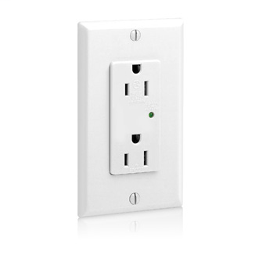 Leviton White Surge Protected Receptacle