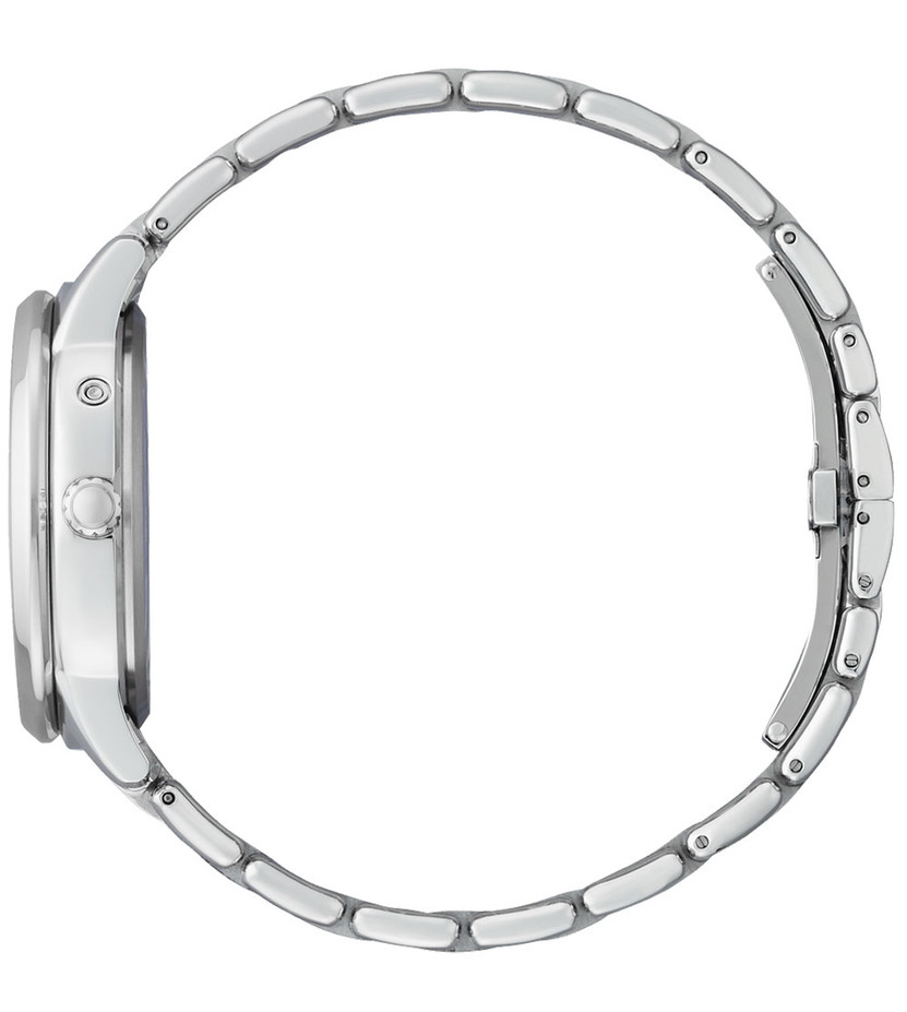 Citizen Calendrier Silver-Tone Stainless Steel Watch, Blue Dial, 37mm