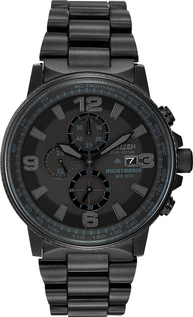 Citizen Eco-Drive Black Nighthawk Mens Watch