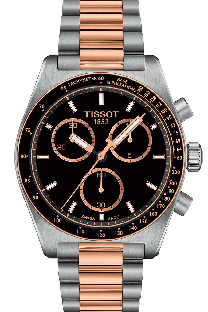 Tissot PR516 Quartz Chronograph Watch 40mm with Black Dial