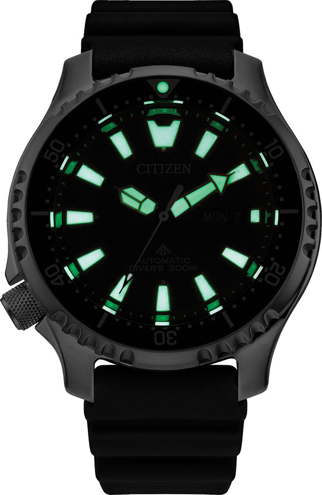 Citizen Promaster Dive Automatic Black Dial Polyurethane Strap Watch, 44mm