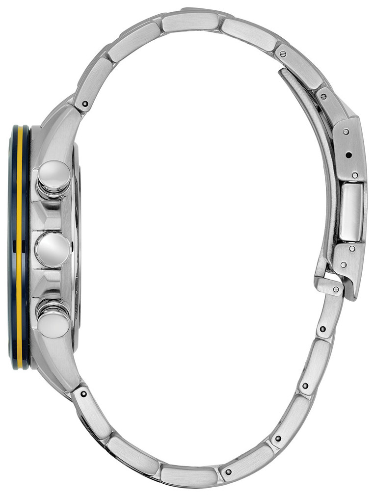 Citizen Blue Angels World Chronograph A-T Blue Dial SS Bracelet Watch, 43mm