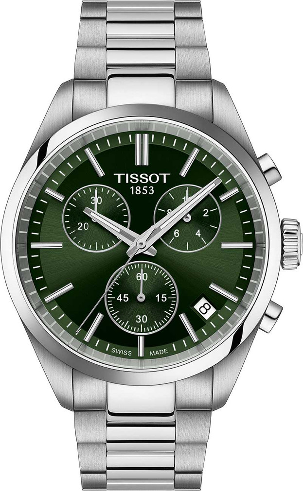 Tissot PR 100 Chronograph Watch 40mm with Green Dial